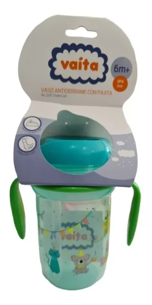 VASO ANTIDERRAME CON PAJITA 12 M +