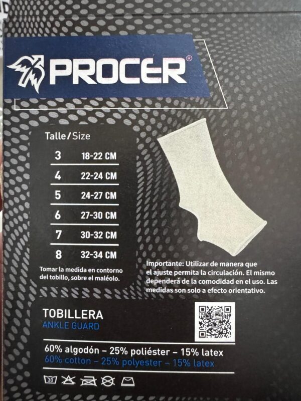 TOBILLERA PROCER ELASTICA LISA N° 6 - Imagen 2