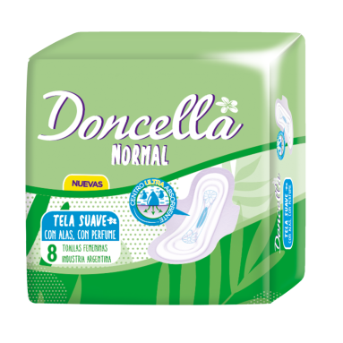 TOALLITAS FEMENINAS DONCELLA NORMAL X 8