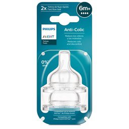 TETINA AVENT ANTI-COLIC 6M+ X 2