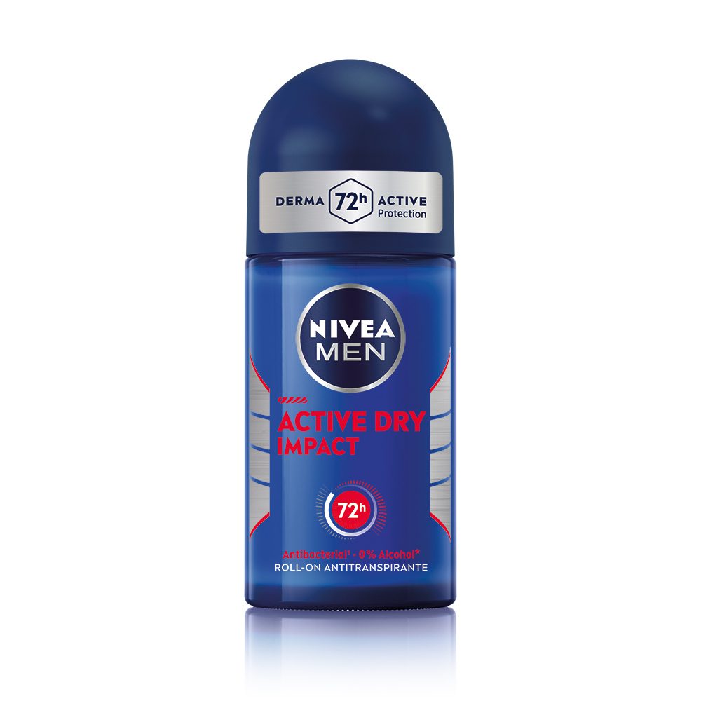 DESODORANTE HOMBRE ROLL ON NIVEA ACTIVE DRY IMPACT x 50 ml