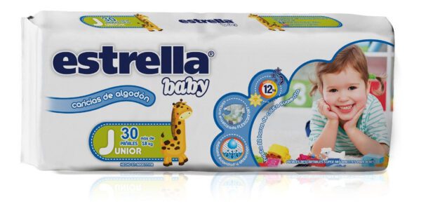 PAÑAL ESTRELLA BABY JUNIOR (30 Unidades).