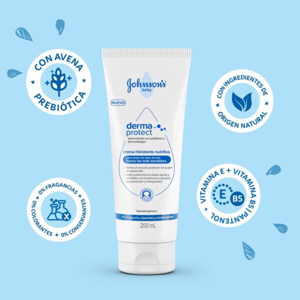 CREMA HIDRATANTE JOHNSONS DERMA PROTECT X 200ML - Imagen 2