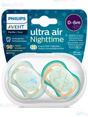 CHUPETE AVENT ULTRA AIR NIGHTTIME 0-6m x 2