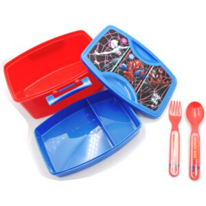 LUNCH BOX CON CUBIERTOS SPIDERMAN