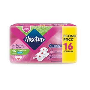 TOALLITAS FEMENINAS NOSOTRAS DELGADA X 16