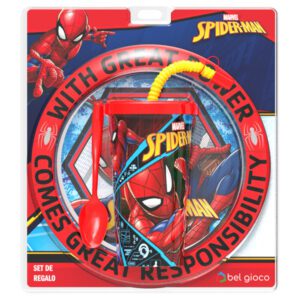SET DE REGALO NIÑOS VASO SPORT + PLATO + CUCHARA (SPIDERMAN)