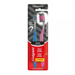 CEPILLO DENTAL COLGATE CARBON zigzag SUAVE X 2